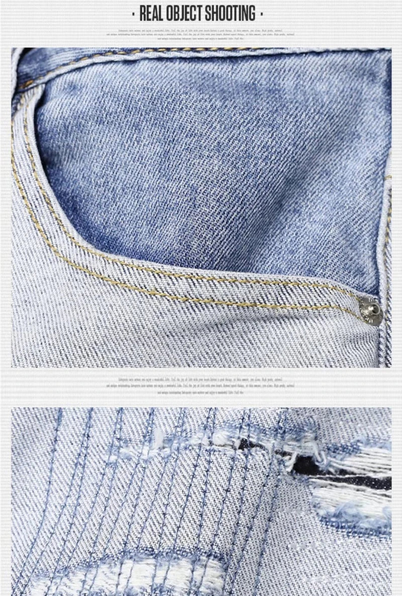 2025 Mens Distressed Denim Shorts Summer Washed Ripped Patchwork Paint Splatter Slim Fit Five Inch Jeans Y2K Vintage Hip Hop Fas