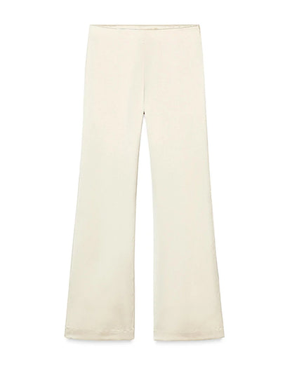 Elegant Tube Tops Women's Trouser Suits Backless Top Wide Leg Pants  Spring Summer High Street Fashion 2 Pieces Set Women