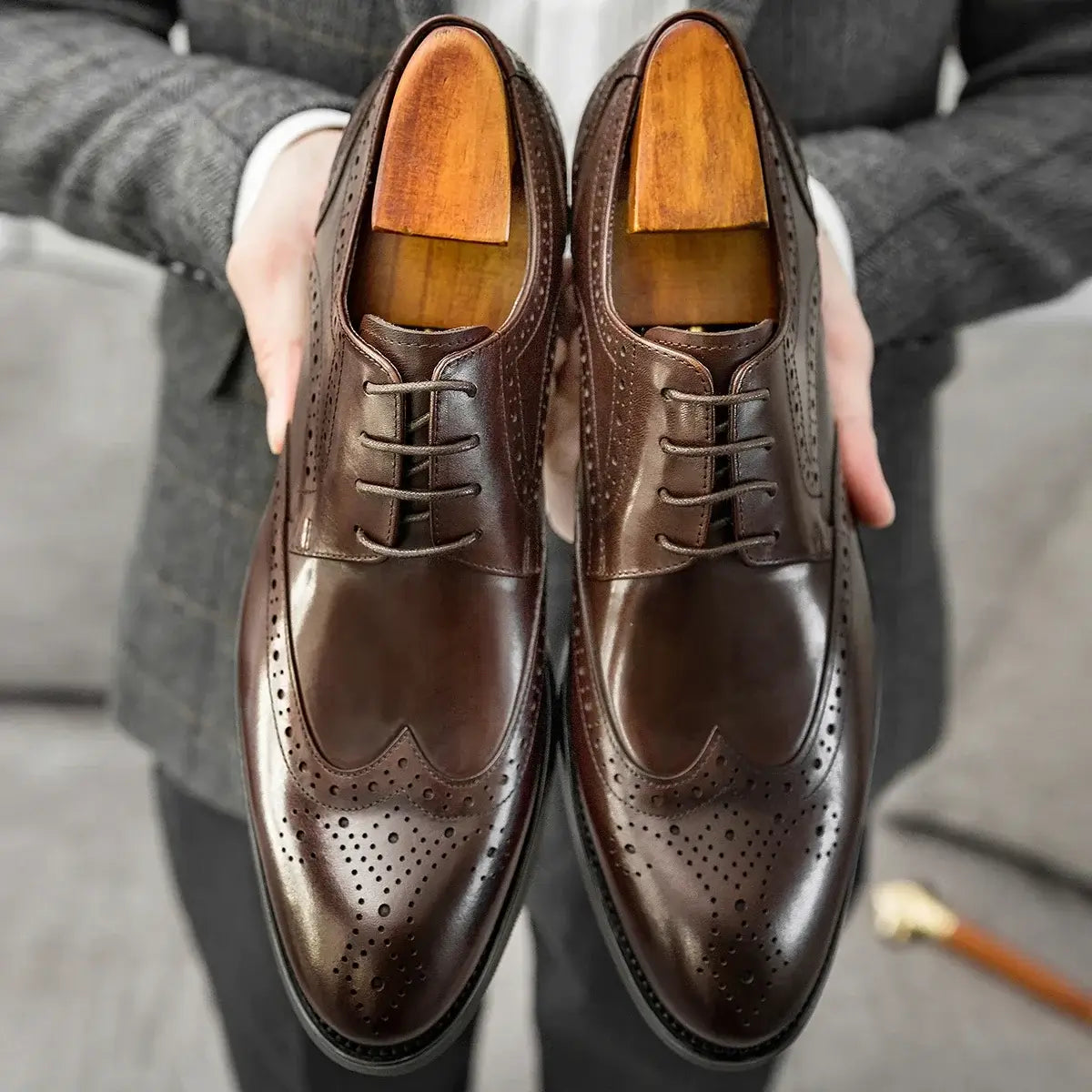 Hanmce Schuhe für Herren mit kostenlosem Versand, mehrfarbig, modisch, atmungsaktiv, Business, Hochzeit, Brogues
