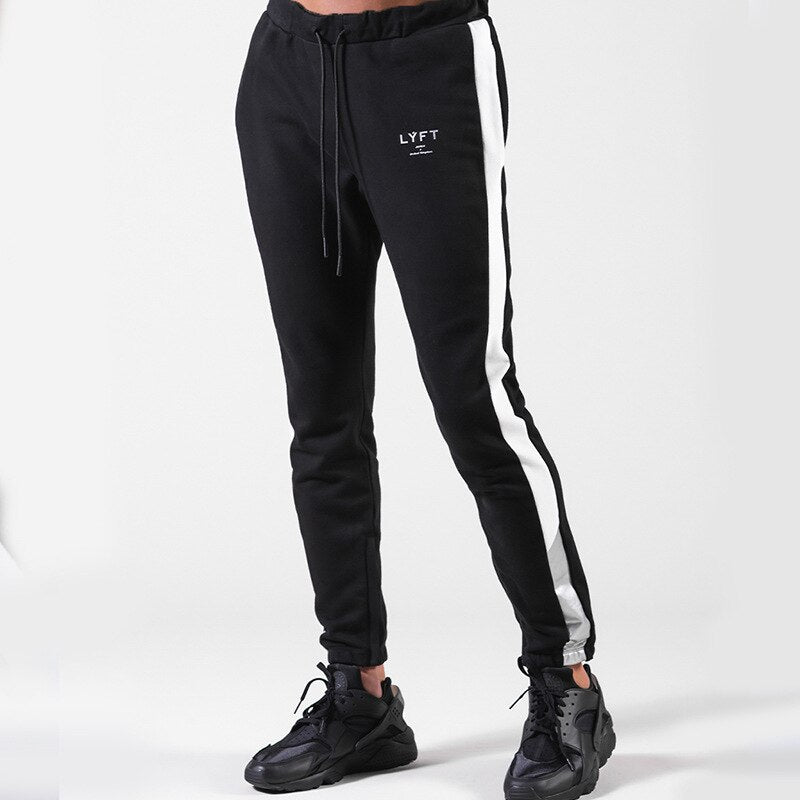 2022 la modă bumbac tricotați casual sport pantaloni bărbați fitness fitness toamnă și iarnă noi pantaloni largi cu creion pantaloni sport sport