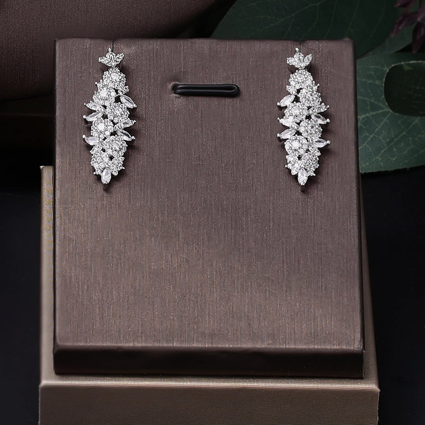 4 pieces of bride zirconia full set of women's party jewelry, luxury Dubai Nigeria CZ luxury crystal wedding necklace set