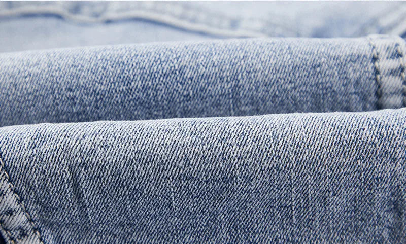 Frühling Herbst Denim Anzug Herren Slim Micro-Stretch Zweiteiler Frühling und Herbst Jacke Jeans