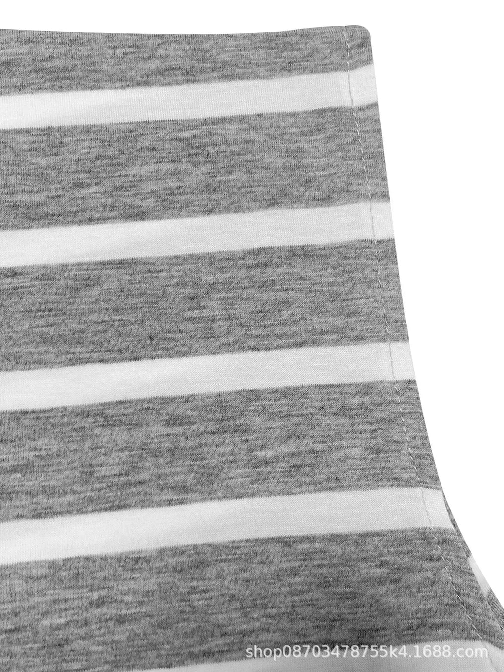 Elegant And Elegant Waist Lace Up Striped Round Neck Short Sleeve Long Dress Summer Party Bodycon Women's Dresses