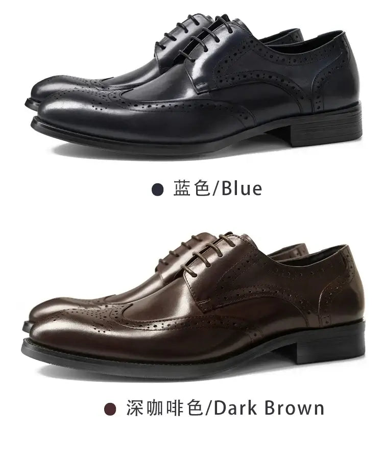 Hanmce Schuhe für Herren mit kostenlosem Versand, mehrfarbig, modisch, atmungsaktiv, Business, Hochzeit, Brogues