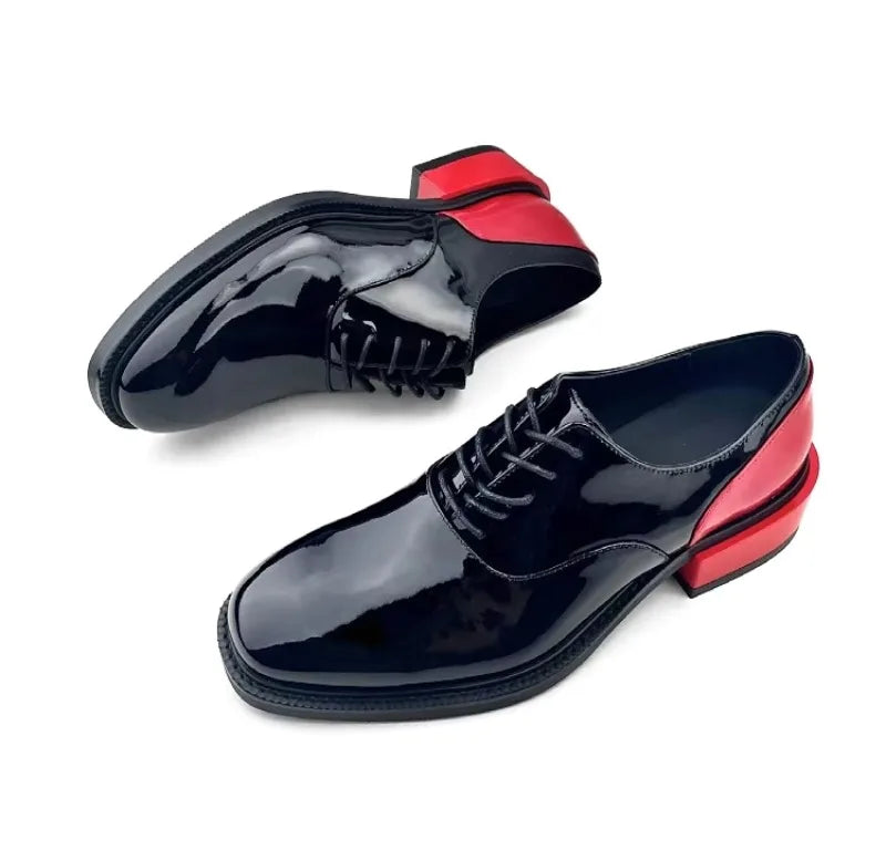 Neue Design Herren Derby Schuhe Echtleder Schnürschuhe Freizeit Business Formelle Schuhe Rindsleder Patchwork Mode Party Hochzeitsschuhe