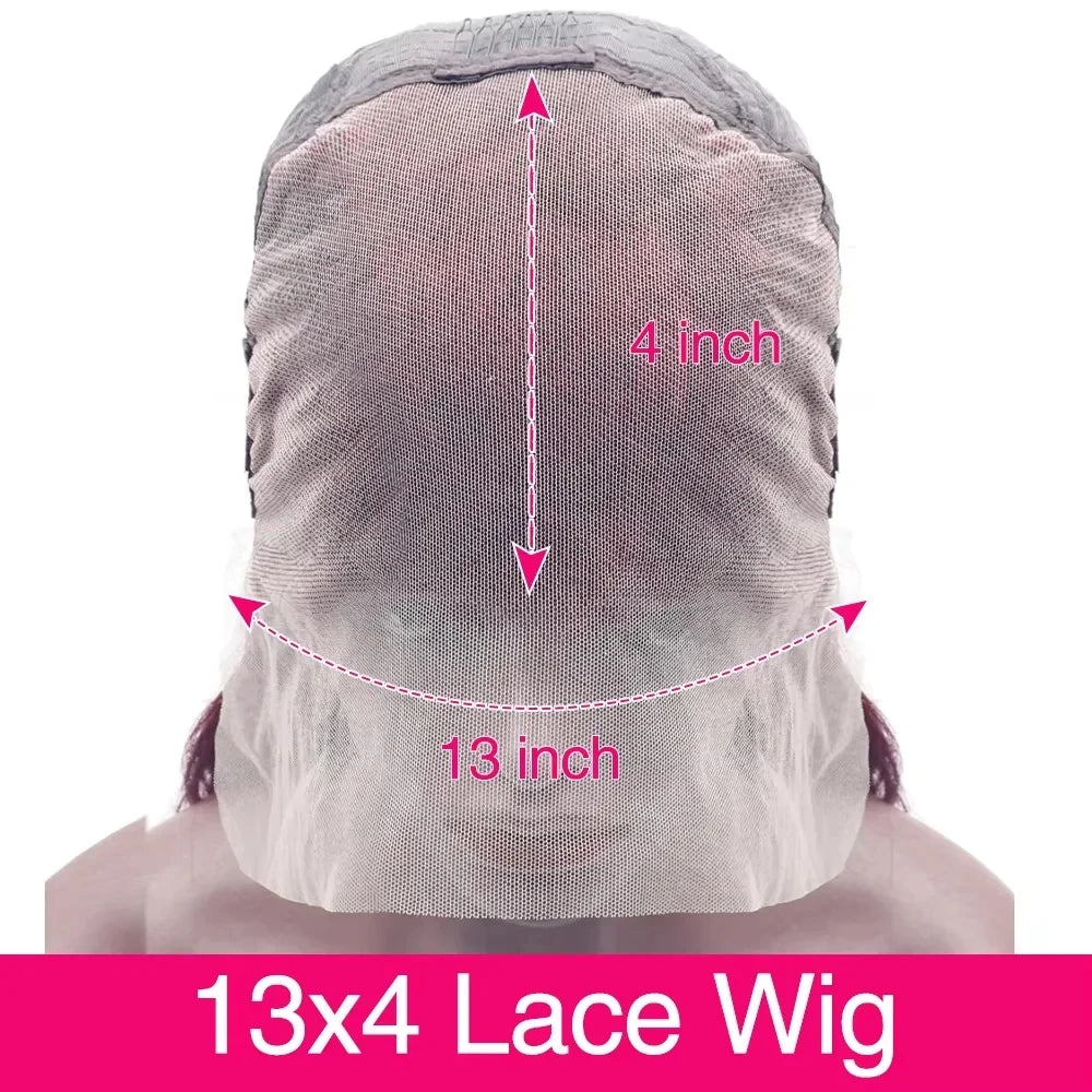 99J Burgundy Lace Frontal Wig 13x6 Body Wave Lace Front Wig HD Transparent Lace Frontal Wig Human Hair Pre Plucked Red Color
