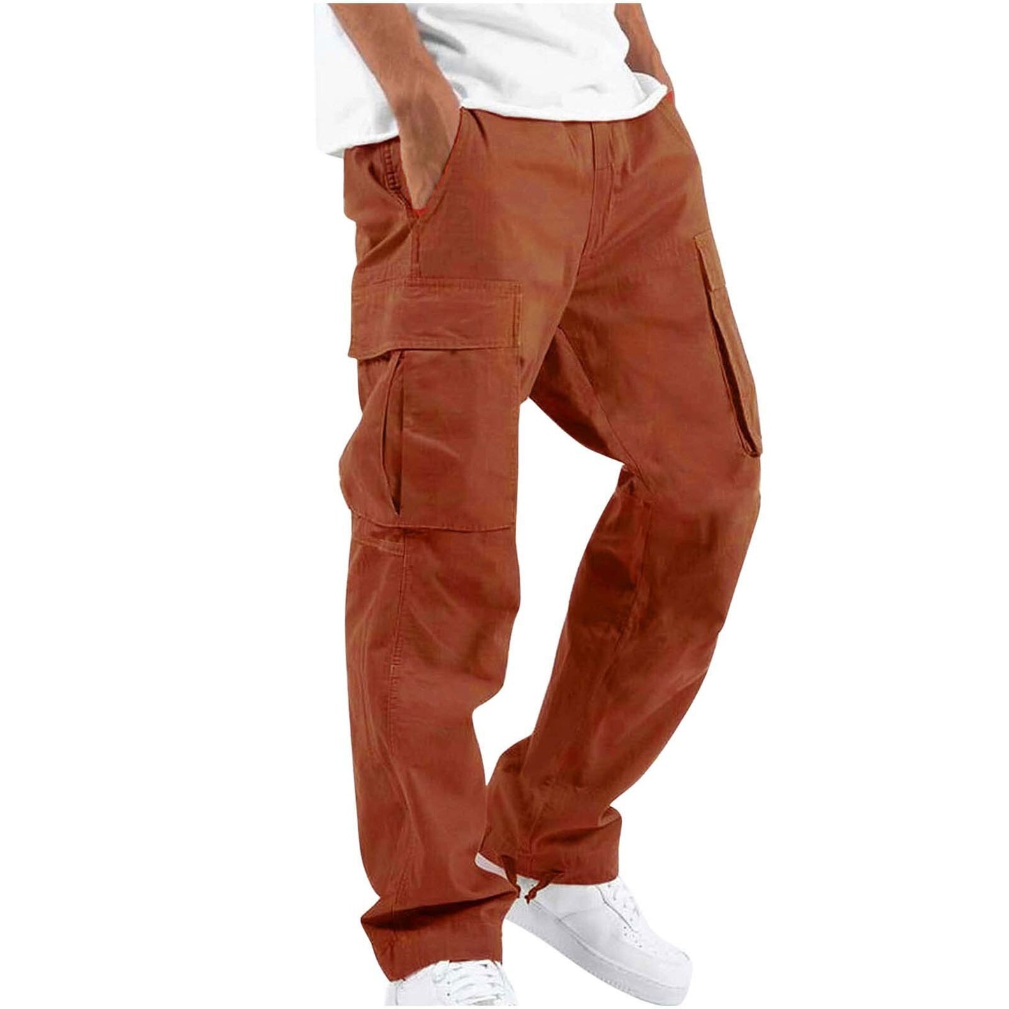 2023 Street Fashion Multi-pocket Brand Cotton Overalls Men&#39;s Loose Daily Casual Trousers Straight Mopping Pants Plus Size S-5XL