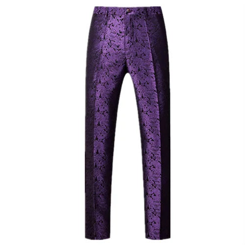New Men Luxury Jacquard Suit Pants Fashion Wedding Party Groom Dress Trouse Large Size 6XL