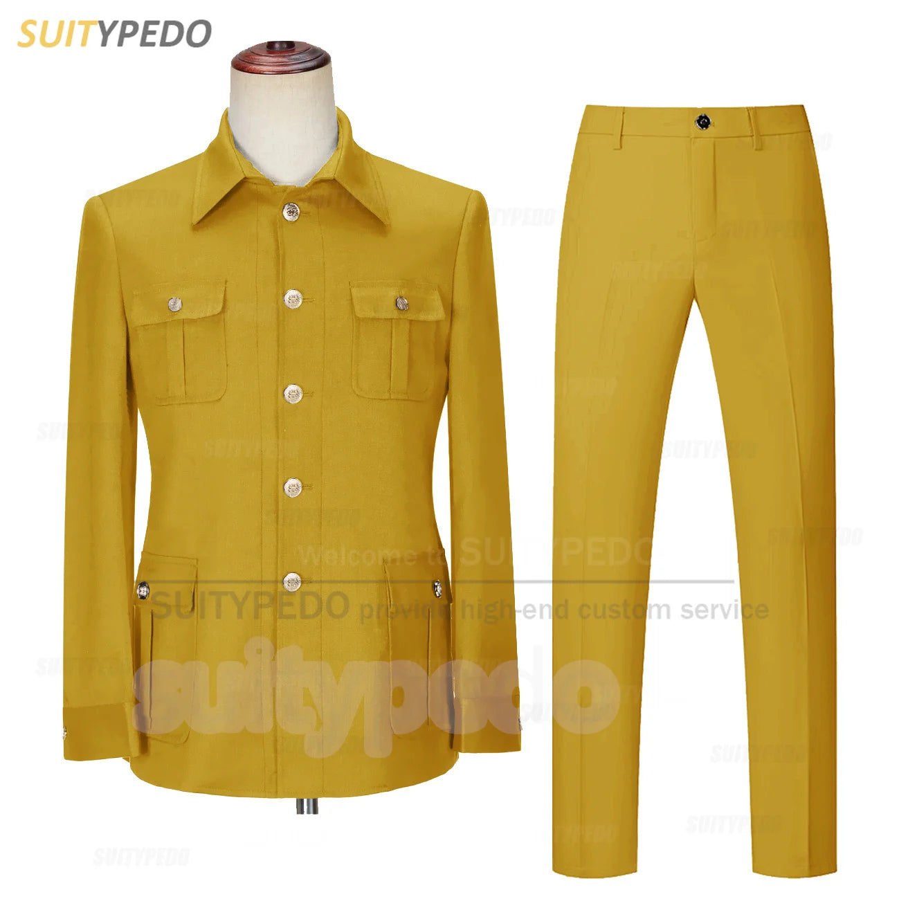 Smart Casual Suit Set For Men Wedding Banquet Grooms Elegant Outfits Formal Party Tailor-made Slim Fit Blazer Pants 2 Pieces