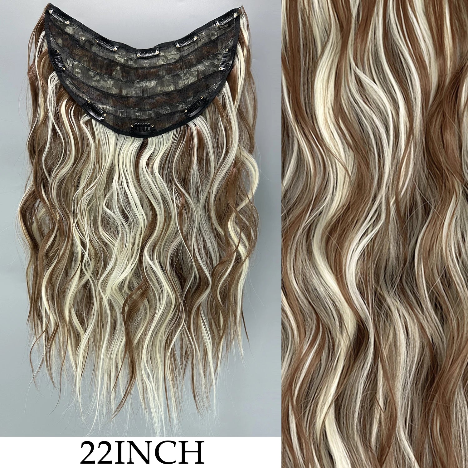 7Pcs/Set 16 Clips Hair Extension Black Long Straight Natural Hair Ombre Hairpiece Heat Resistant Fiber for Women Hairstyle