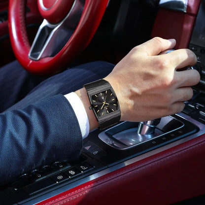 POEDAGAR Fashion High Quality Men Clock Waterproof Luminous Calendar Man Wristwatch Leather Quartz Men's Watches Sports Male+Box