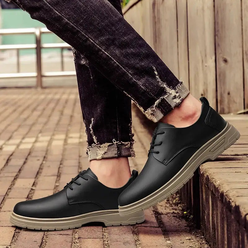 CLOHOO Handgemachte Herren Business Casual Schuhe Bequeme Klassische Schnürschuhe Arbeitsschuhe Modische Hochzeits-Herrenschuhe