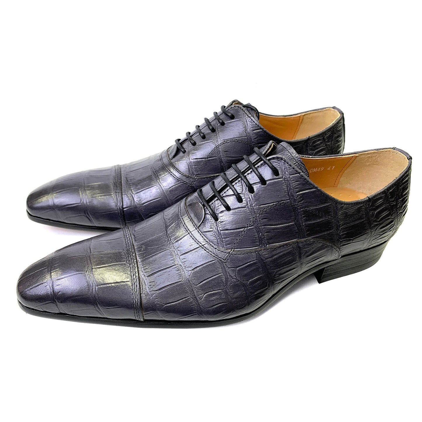 Luxury Mens Business Genuine Leather Shoes Fashion Wedding Oxfords Lace-up Pointed Toe Black Green Coffee Brogues Dress Shoes