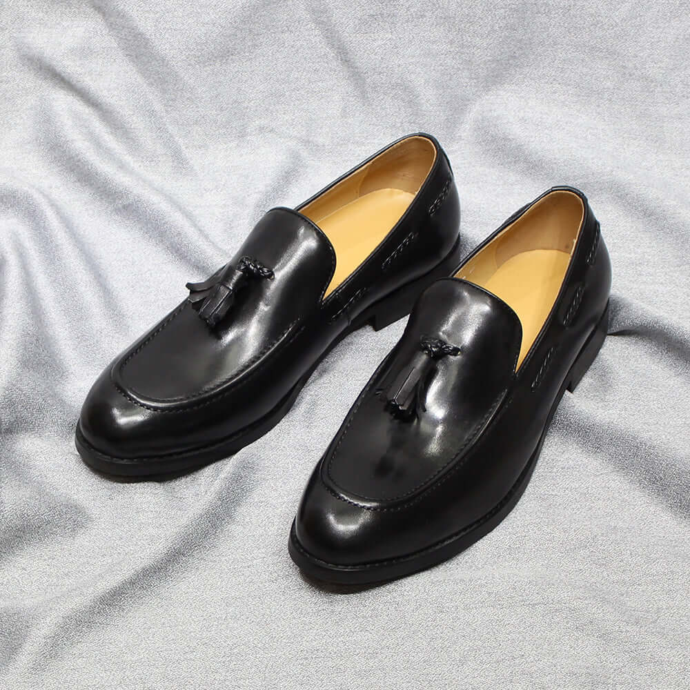 Herren Loafer im italienischen Stil Quaste Echtes Rindsleder Bequem zum Hineinschlüpfen Hochzeit Party Büro Anzugschuhe für Herren Freizeitschuhe