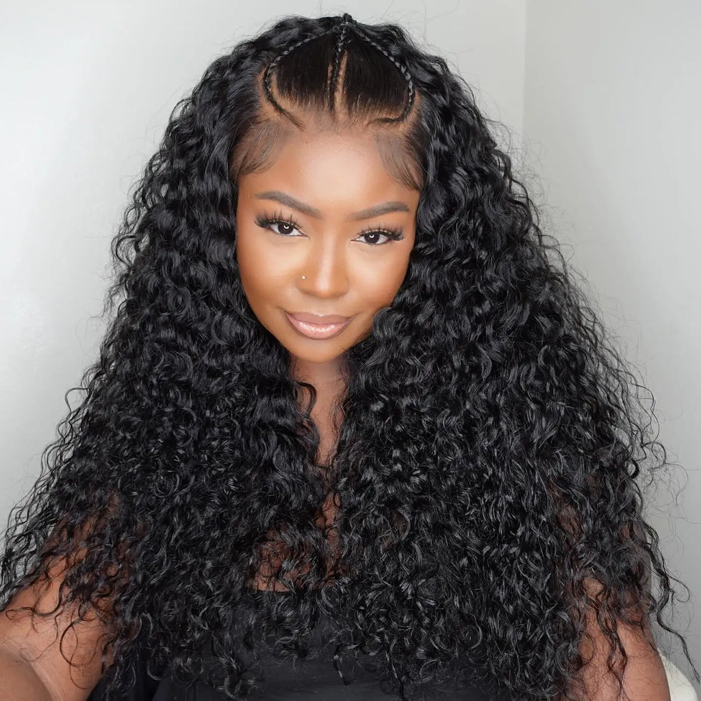 300% High Density Loose Deep Wave 40 46 50 Inch 13x6 13x4 HD Lace Frontal Human Hair Wig Brazilian 360 Full Curly Wigs For Women