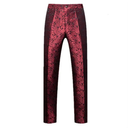 New Men Luxury Jacquard Suit Pants Fashion Wedding Party Groom Dress Trouse Large Size 6XL