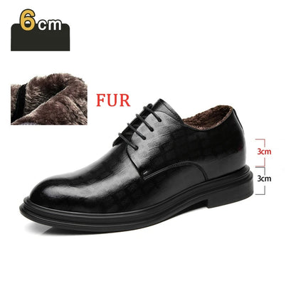 Elevator Shoes Men Dress Shoes 3/6/8 cm Men Formal Shoes Winter/Spring Classic Business Luxury Men Oxfords Footwear Suit Shoes