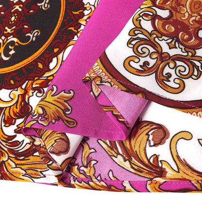 VONDA Maxi Dress  Summer Women Bohemian Printed Party Sundress Long Sleeve Stand Collar Casual Robe Holiday Vestidos Belted