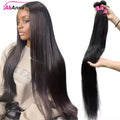 ALIANNA 26Inch Human Hair Bundles 10A Brazilian Raw Hair Weave Bundles 30 38 40 Inch Straight Human Hair Bundles Hair Extensions