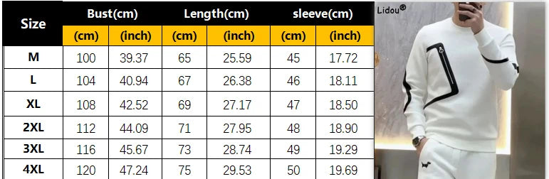 Men's Fashion Trend Zipper Patchwork Contrast Color T-shirt Spring Autumn Casual Loose Long Sleeve Pullovers Tops Male Clothes