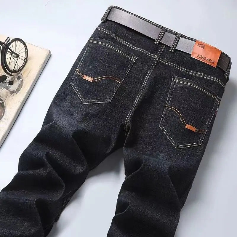 New Fashion Spring Autumn Men's Stretch Slim Jeans Casual Denim Luxury Clothing Men Designer Jeans Designer Clothes Cowboy Pants