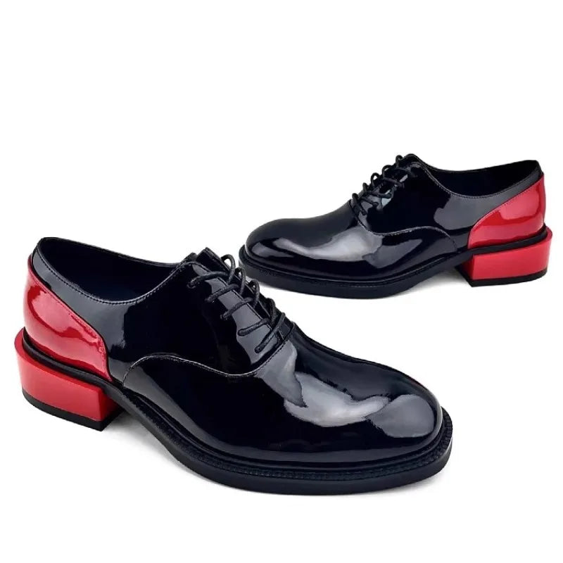 Neue Design Herren Derby Schuhe Echtleder Schnürschuhe Freizeit Business Formelle Schuhe Rindsleder Patchwork Mode Party Hochzeitsschuhe