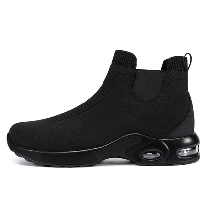 LARNMERN Steel Toe Shoes for Men Women Water Resistant Work Boots Non Slip Safety Sneakers Slip On Industrial Air Cushion Chelse