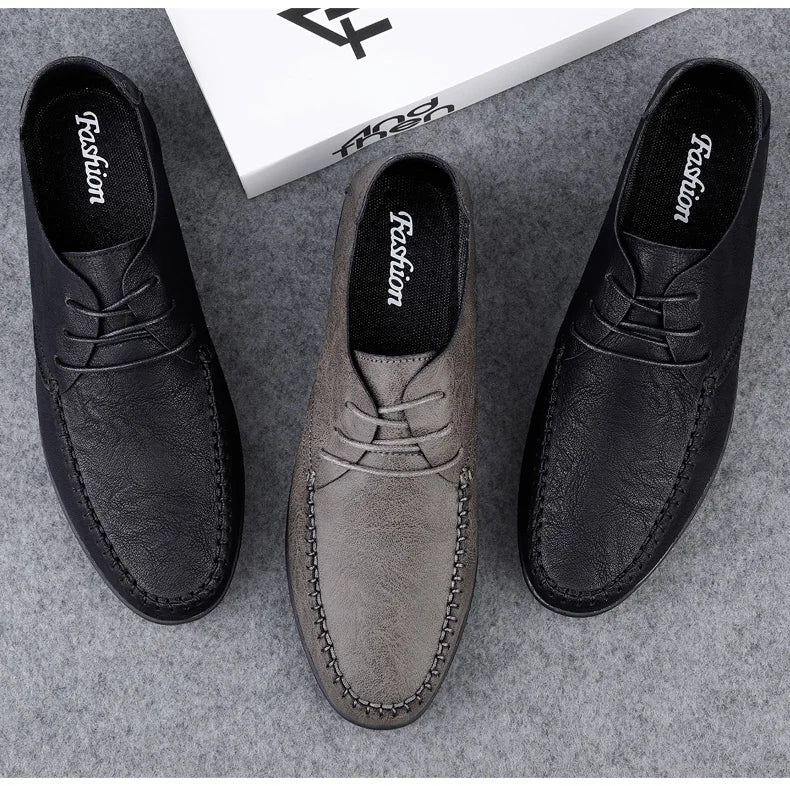 Leder Herrenschuhe Mode Formelle Herrenschuhe Mokassins Italienische Atmungsaktive Herren Loafer Schwarz Übergröße 38-47
