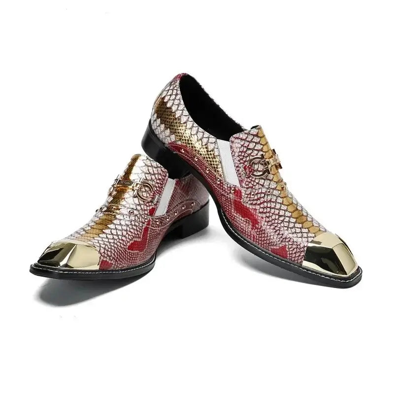 Luxuriöse Herrenschuhe Designer wie Schlangenmuster Abendschuhe Herren Gentleman Slipper Oxfords Echtleder Schuhe für Männer Mode