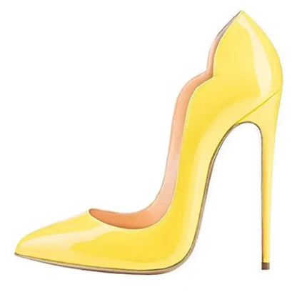 Black sexy high heels for women  new high-end super high heels 12cm pointed versatile professional red sole single shoes