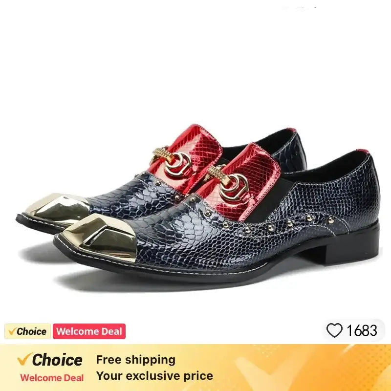 Luxuriöse Herrenschuhe Designer wie Schlangenmuster Abendschuhe Herren Gentleman Slipper Oxfords Echtleder Schuhe für Männer Mode