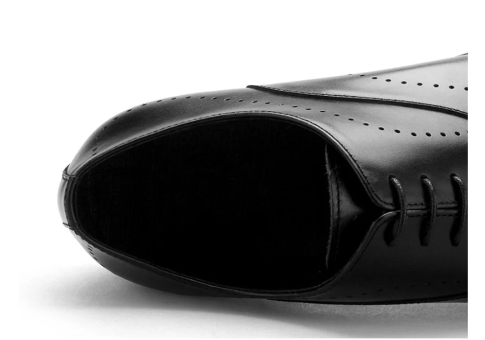 Vollnarbenleder Business Oxford Schuhe für Herren Formelle Derby-Schuhe Alltagskleidung