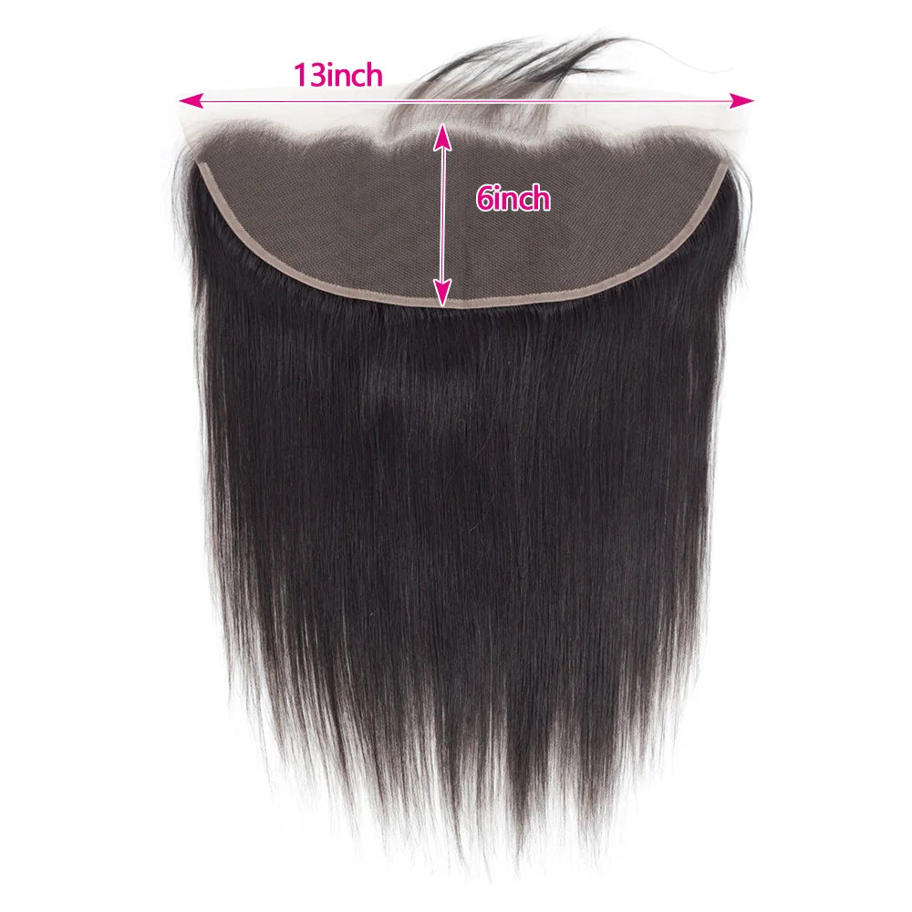 Frontal Only 13x6 Straight 13x6 13X4 HD Lace Frontal Brazilian Human Hair Preplucked 4x4 5x5 6x6 Transparent Lace 2x6 Hd Lace Closure Human Hair