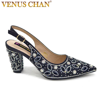 New High-Heeled Wedding Women's Shoes Adorned With Rhinestones For Women To Wear Pointed Women's Party Shoes