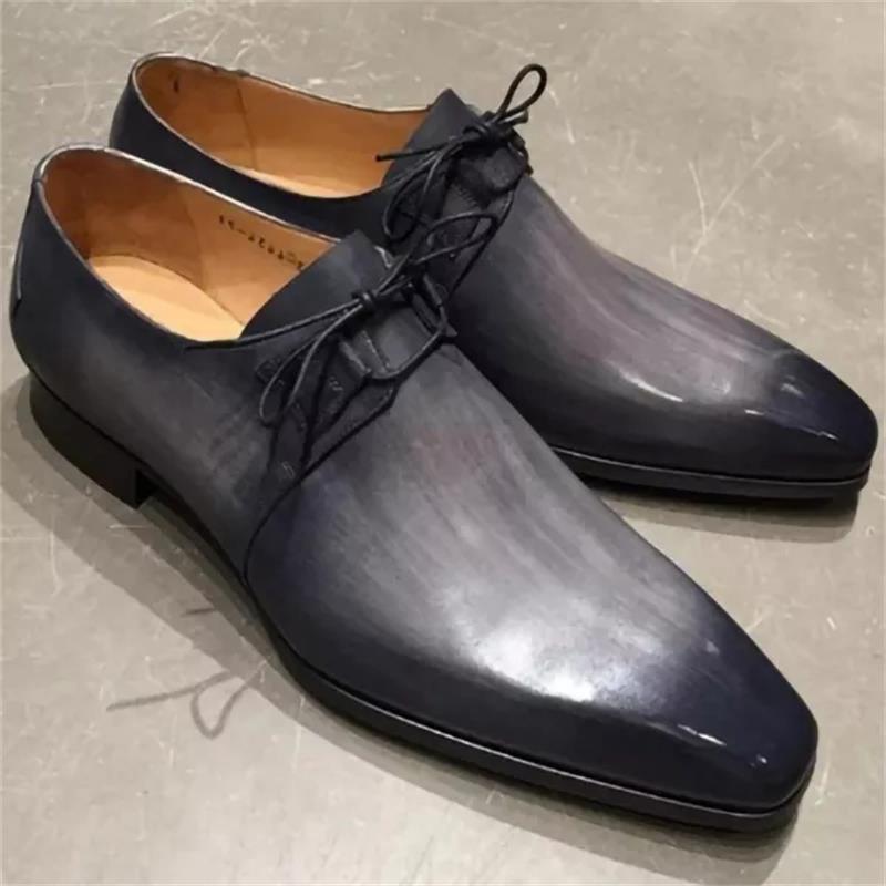 Pantofi Oxford de modă Pantofi pentru bărbați Ocazional de afaceri Petrecere de nuntă Zilnic Clasic PU Culoare uni Imprimare 3D Pantofi rochii cu șireturi