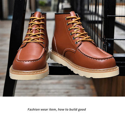 Men Boots Elevator Shoes Hidden Heels High Soft Leather Heightening Shoes For Man Increase Insole 10CM 8CM 6CM Height Boots