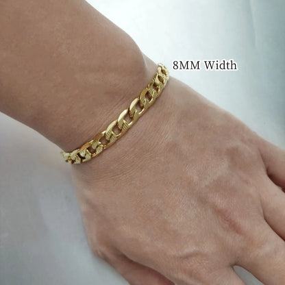 Men Women's Dubai Jewelry Sets Gold Color Stainless Steel Necklace Bracelet Set Hiphop Curb Cuban Thick Chain Wholesale Jewelry