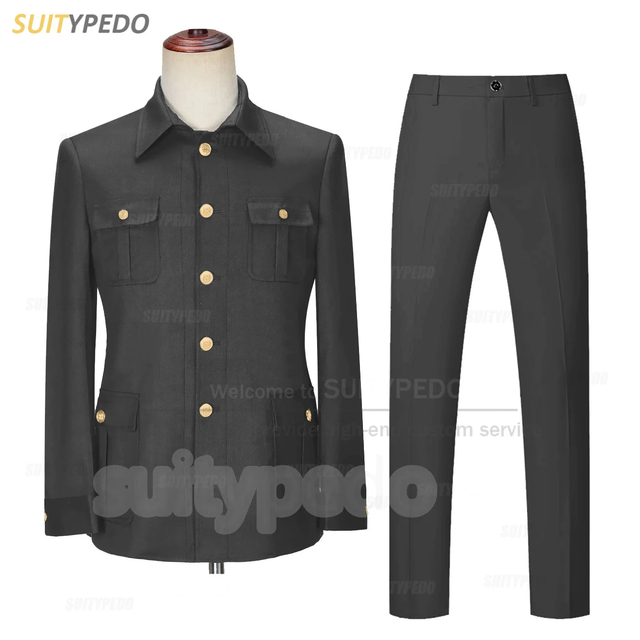 Smart Casual Suit Set For Men Wedding Banquet Grooms Elegant Outfits Formal Party Tailor-made Slim Fit Blazer Pants 2 Pieces