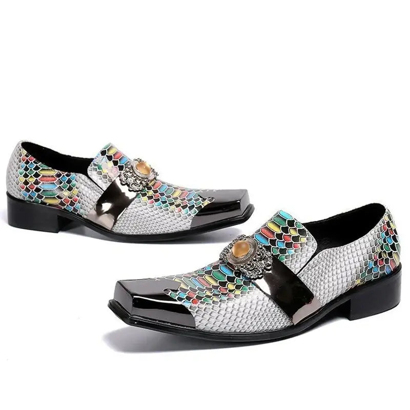 Luxuriöse Herrenschuhe Designer wie Schlangenmuster Abendschuhe Herren Gentleman Slipper Oxfords Echtleder Schuhe für Männer Mode