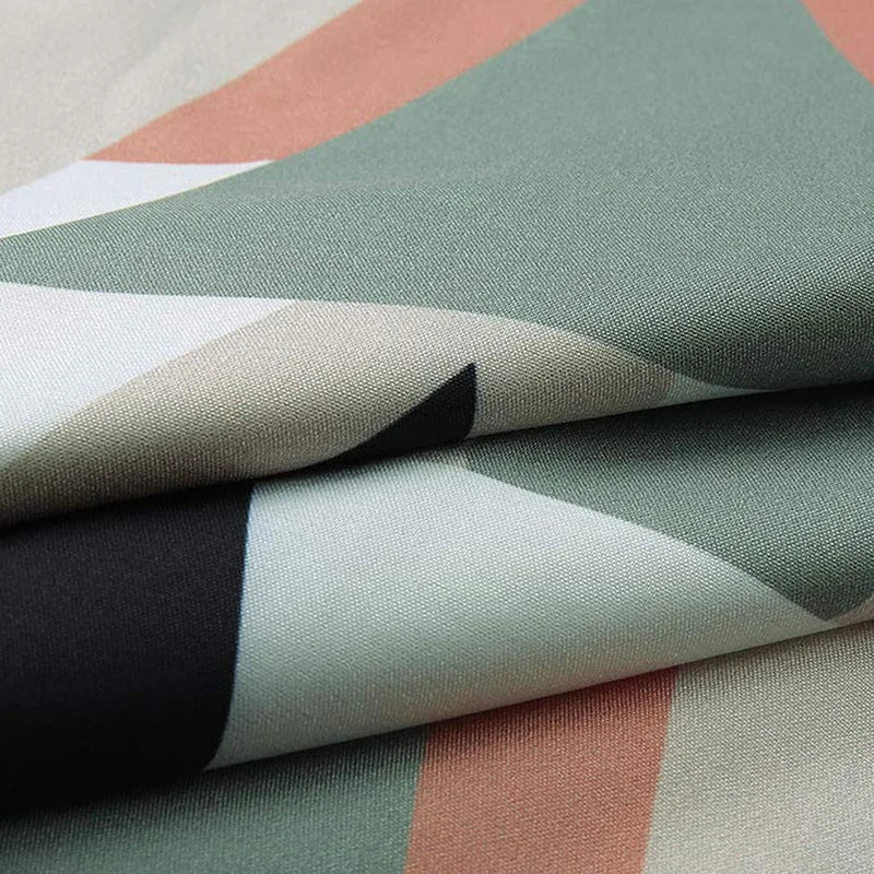 2024 Women's Autumn New Fashion and Elegant Commuter Print V-neck Lace up Long Sleeve Slim Fit Mid length Dress