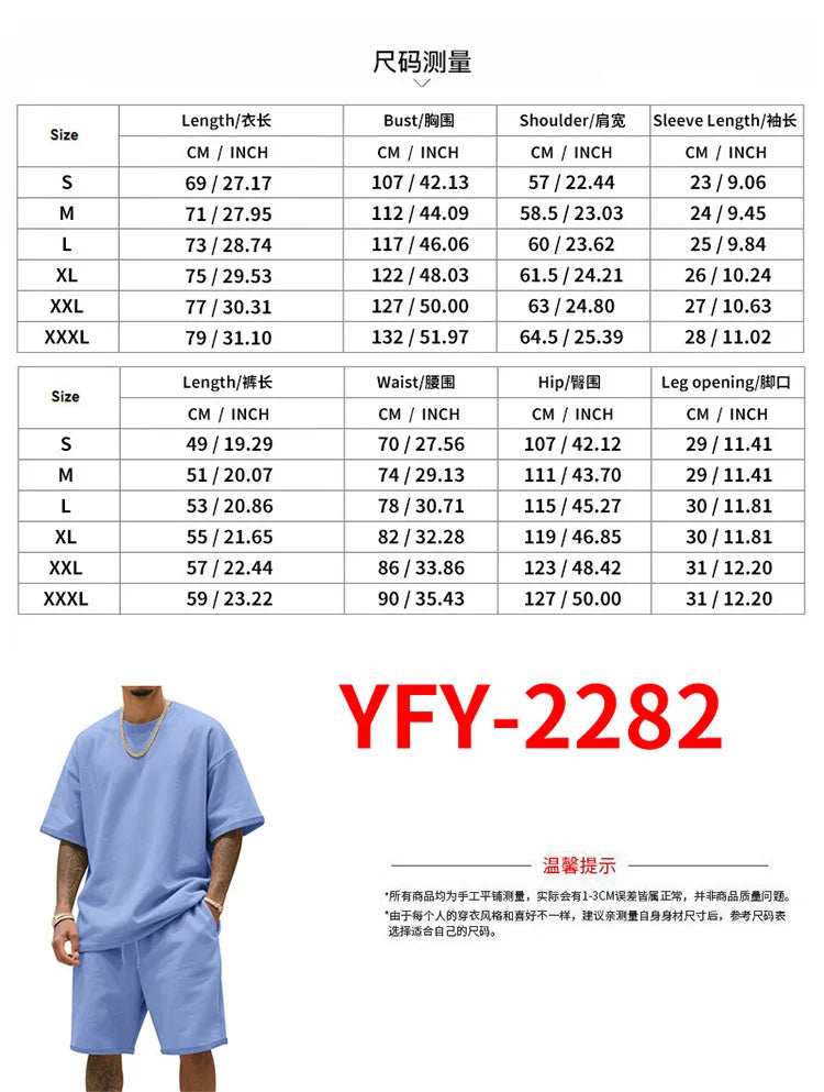 Herren Freizeit-Zweiteiler Sommer Kurzarm-T-Shirt und Shorts Set Bequemer Lockerer Trainingsanzug für Herren Bekleidungsset