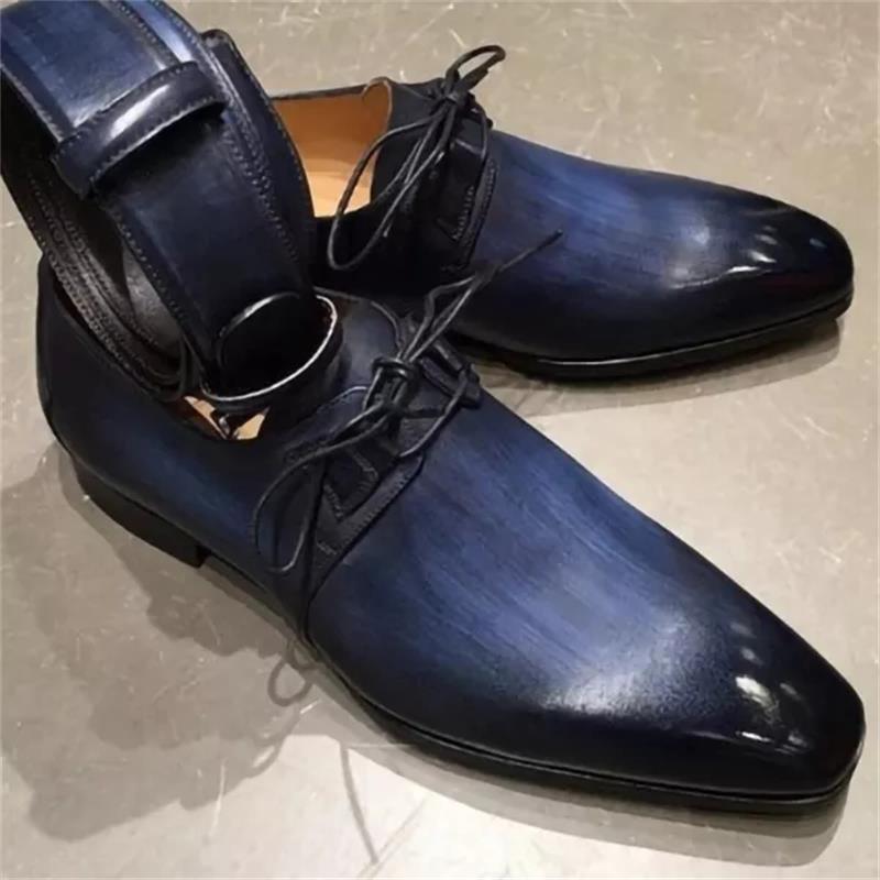 Fashion Oxford Shoes Men Shoes Business Casual Wedding Party Daily Classic PU Solid Color 3D Printing Smudge Lace-Up Dress Shoes