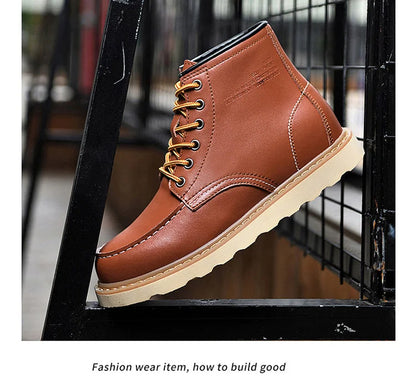 Men Boots Elevator Shoes Hidden Heels High Soft Leather Heightening Shoes For Man Increase Insole 10CM 8CM 6CM Height Boots