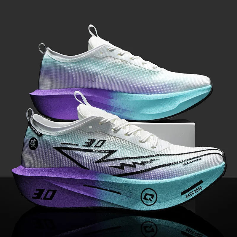 Men's Sports Shoes Full Palm Carbon Plate Running Shoes Men's and Women Marathon Racing Shock-absorbing Athletics Training Shoes
