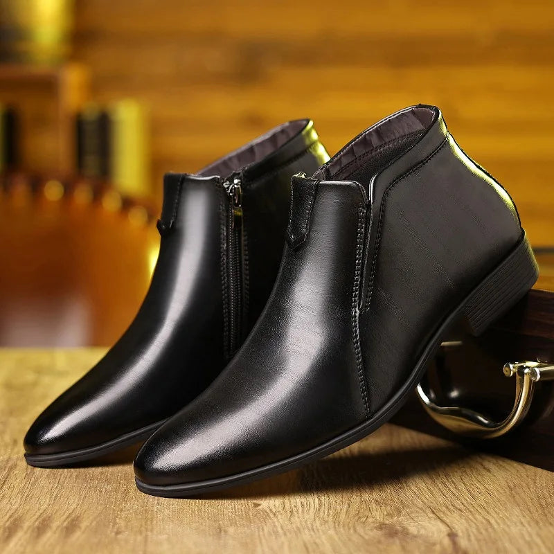 High Quality Mens Business Dress Leather Shoes Trend Casual Leather Shoes Hairdresser Fashion Casual Shoes Large Size 38 - 48