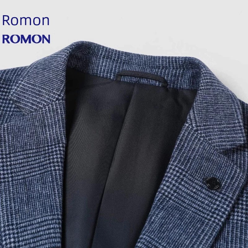 Romon High-End Fall Slim Fit Suit Youth Wool