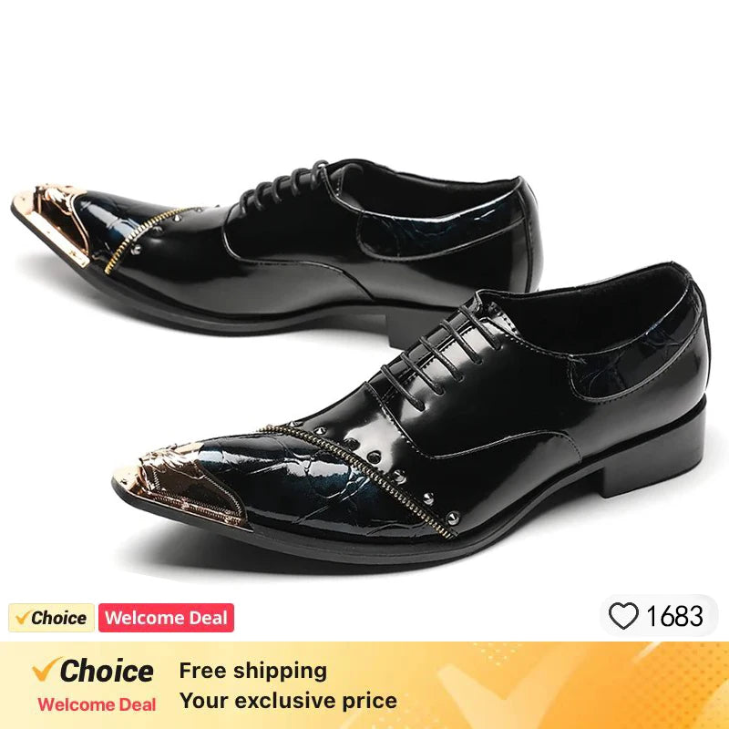 luxury brand Men shoes glitter gold  italian wedding dress shoes men leather pointed toe formal shoes  plus size men shoes