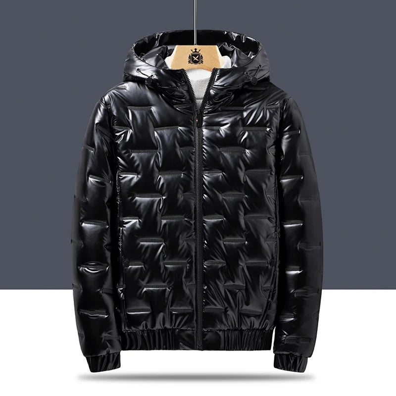 Winter Jackets Men Bright Parka Thickened Warm  Waterproof Jackets Male Down Coats  Mens Clothing