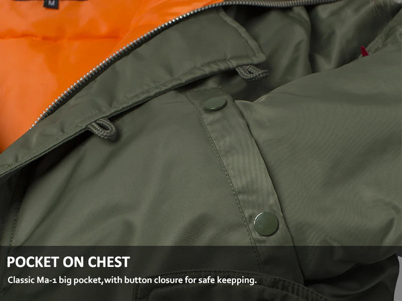 Winter N3B usaf waterproof puffer long coat military fur hood warm tactical bomber army thick us air force parka for men