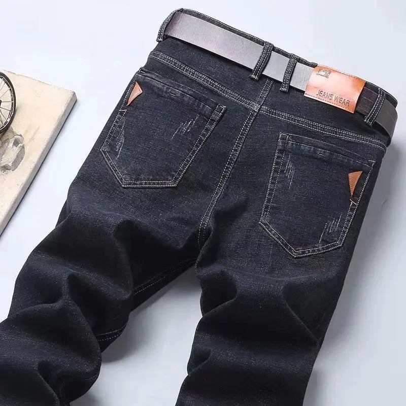 New Fashion Spring Autumn Men's Stretch Slim Jeans Casual Denim Luxury Clothing Men Designer Jeans Designer Clothes Cowboy Pants